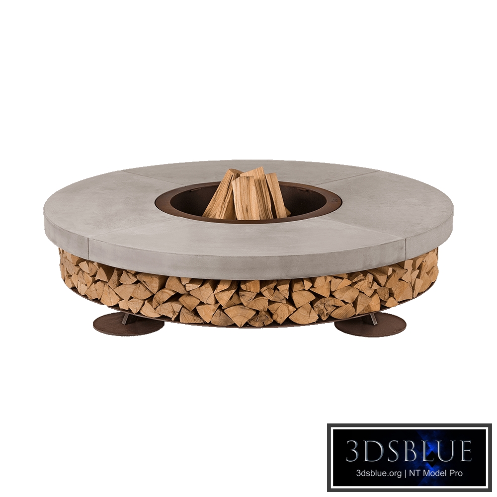 Outdoor wood burning fire pit Ercole